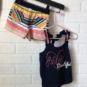 Hello beautiful tank/short set